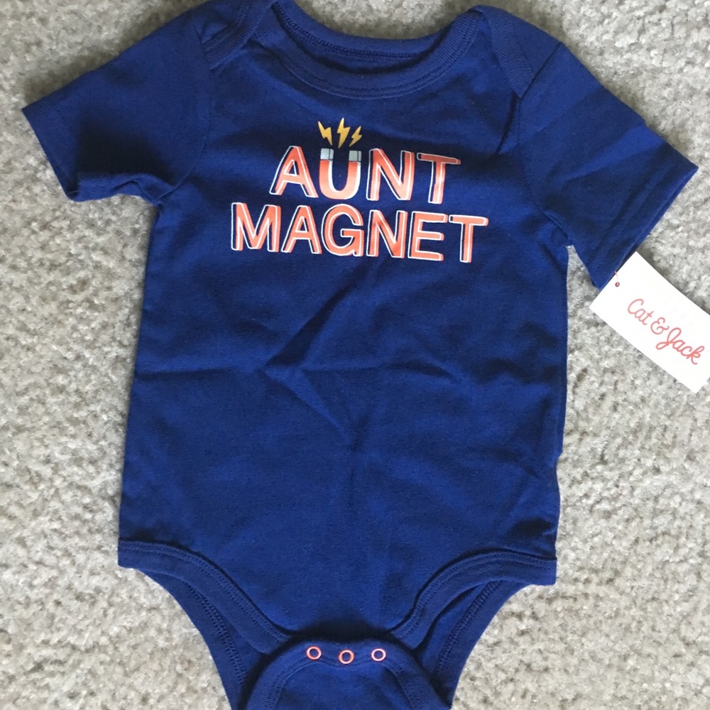 NWT Cat and Jack Aunt Magnet Onesie Aunt Onesie